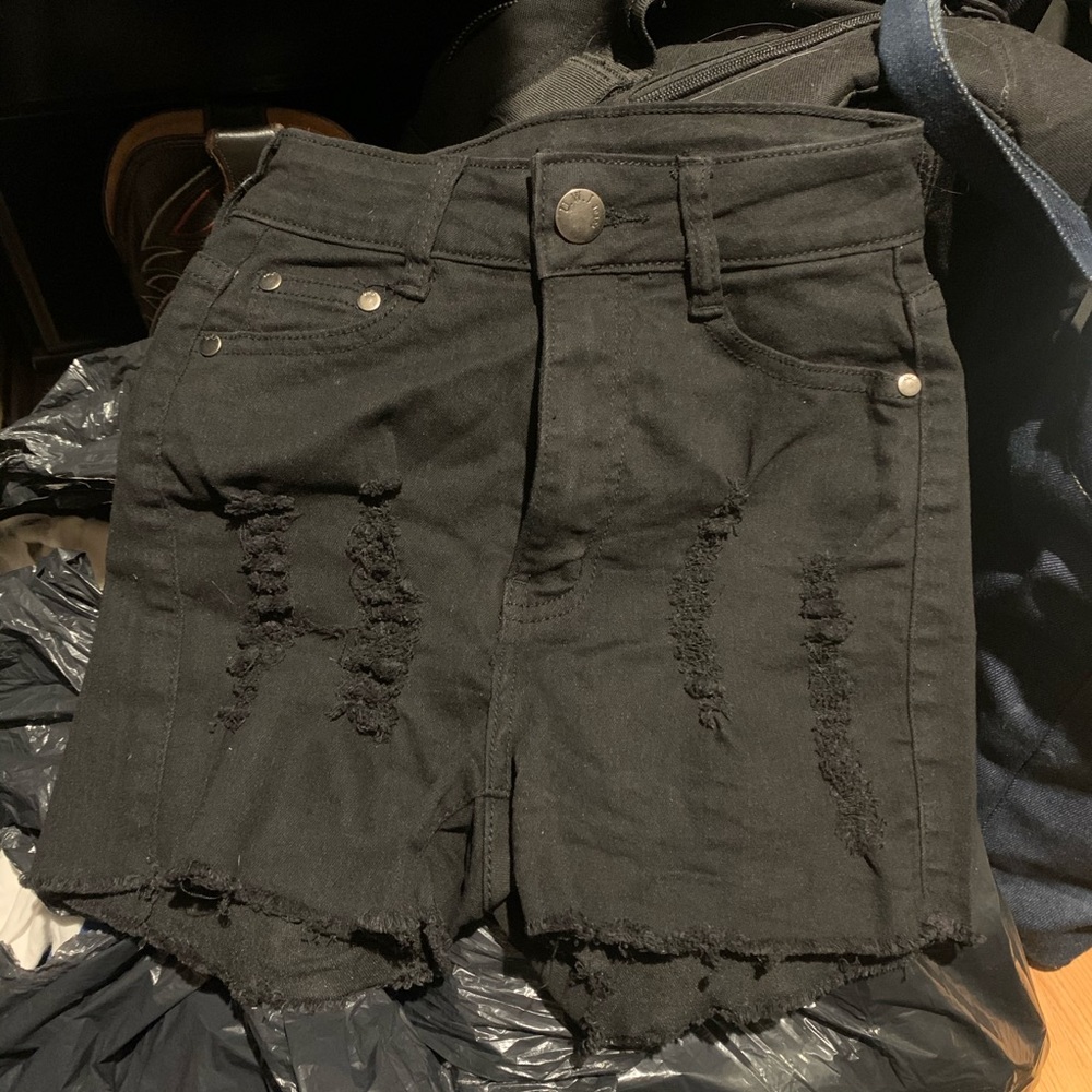 Black High Waisted Shorts Size 1/2